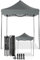 COBIZI Gazebo 2x2 Pieghevole Impermeabile senza Parete Laterale,Gazebo Esterno Resistente,Tende per Gazebo,Tendone Padiglione Pop Up per Feste Campeggio (2 per 2m Grigio)