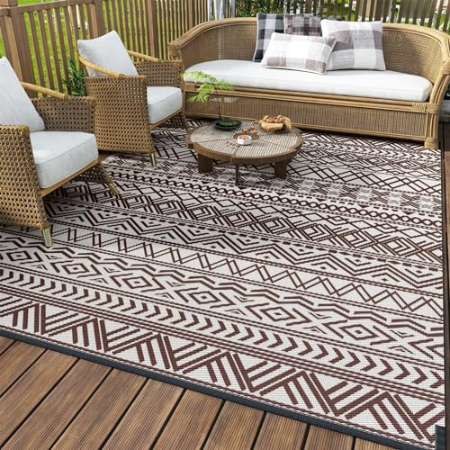 HGTRH Alfombra Exterior Grande 200x300, Tapete Exterior Autocaravana, Grande Plegable Alfombras para Exteriores Resistentes Al Agua Antideslizante Duradera Lavable para Camping Picnic Jardin Patio
