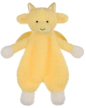 Apricot Lamb Gelb Drache Weiche Sicherheitsdecke Schmusetuch für Babys, Plüsch Schnuffeltuch, Beruhigungstuch für Baby Jungen und Mädchen, 26 cm