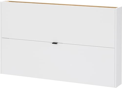 Germania Schuhschrank GW-Ameca 4160-633, in Weiß/Navarra-Eiche-Nb., FSC Zertifiziert, 140 x 83 x 18 cm (BxHxT)