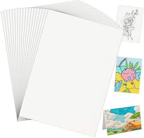 UHETLET 40 Blatt Tonpapier a4 weiß Bastelpapier 250g/m² Tonkarton Elfenbein DIN A4 Bastelkarton Creme Papier Dickes Druckerpapier a4 Fotokarton Briefpapier für Fotoalbum Karten Einladungen Basteln