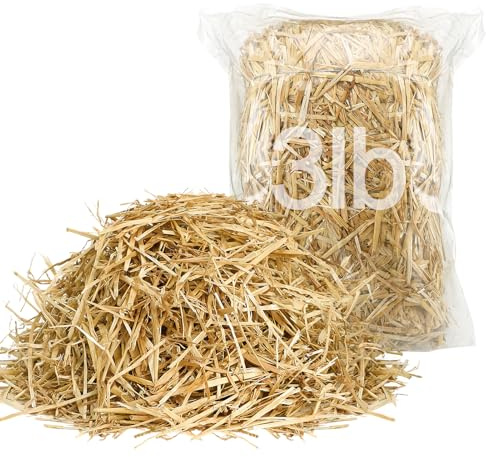 1,4 kg natürliches Weizenstroh für Katzen Unterschlupf – weiche, warme, saubere dekorative Strohhalme, Ballen für streunende Tiere, Einstreu, Bauernhof, Garten, Mulch, Grasabdeckung