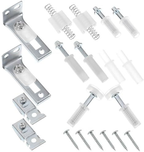 Kit de Quincaillerie pour Porte Pliante Coulissante 20 Pièces Argenté