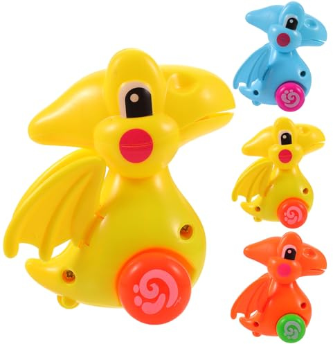 FRCOLOR 4 Pièces Jouet à Remonter Dinosaure Jouets De Dragon pour Garçon Fille Voiture Dinosaure Modèle Réduit