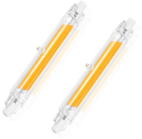 GDYOD Ampoules R7S LED 78mm,Dimmable,5W Équivalent à Ampoule Halogène 78mm 50W, Sans Scintillement,Blanc Chaud 3000K 500LM,AC 220-240V,Éclairage à Faisceau 360°, Lot de 2