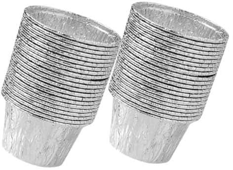 Homoyoyo 25 pièces Lot de Moules à Tartes Aluminium Plateaux de Cuisson Aluminium pour Cupcakes et Pâtisseries Résistants Four pour Œufs Muffins et Tartes Individuelles