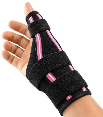 EASICUTI Soporte para el pulgar para artritis, férula para pulgar izquierda y derecha para dedos en gatillo, tendinitis, esguinces, alivio del dolor, mujeres y hombres, transpirable y suave, negro