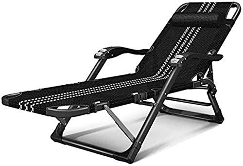 Cómoda tumbona para exteriores para balcón y patio, sillón reclinable clásico con reposacabezas ajustable, relajante de jardín para máxima relajación, perfecto para la oficina y el ocio