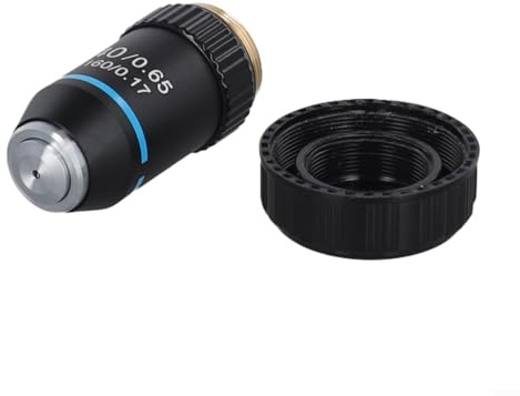 Obiettivo per microscopio con aberrazione cromatica e sferica corretta per lunghezza del tubo da 160 mm, ingrandimenti 4X, 20X, 40X, 60X, 100X (40X)