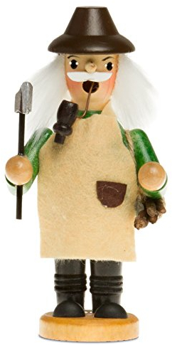 Sikora Räuchermännchen aus Holz Rääucherfigur Deko Weihnachtsfigur Verschiedene Motive - RM-C, Farbe/Modell:C09 grün - Förster, Höhe in cm:Höhe ca. 13.5 cm