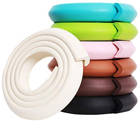 M2cbridge L Shape Extra Thick Furniture Edge Wall Corner Guard Desk Edge Cushion Bumper 6.5 Ft (Off White)