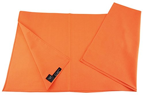 TigerTie Foulard da donna in tinta unita – Dimensioni foulard 60 x 60 cm – 100% cotone, Colore: arancione., Größe: ca. Länge 60 cm, Breite 60 cm