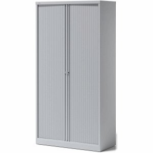 Bisley Rollladenschrank Essentials 4 Fachböden 5 Ordnerhöhen lichtgrau