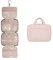 BAGSMART Trousse de Toilette Femme Voyage,avec Crochets à Suspendre,Imperméable Trousse de Maquillage pour Valise,Sacs de Voyage,Accessoires de Voyage Rose,Grand