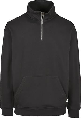 Urban Classics Men's Organic Basic Troyer Sweater, Black, L