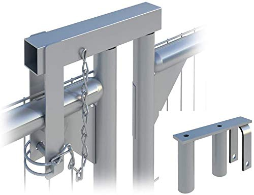 Bauzaun Drehgelenk Bauzaunwelt – feuerverzinktes Stahl-Gelenk (ca. 1 kg) für Bauzauntore & Mobilzaun-Systeme, langlebig & einfach zu montieren - Artikel-Nr.: 10010.3