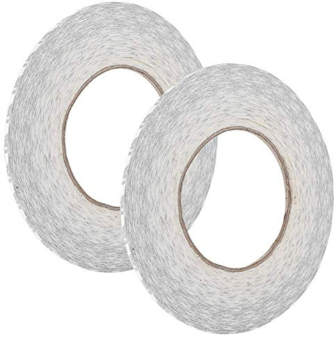 Cyrank 2 Pièces Ruban Adhésif Double Face Fort 2mm/3mm/5mm Blanc pour écran LCD De Téléphone Portable(3mm)