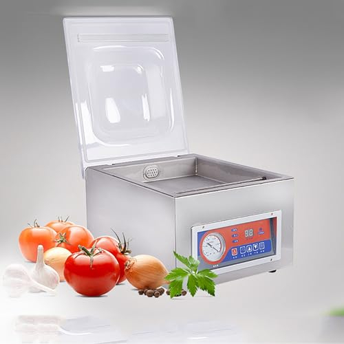 LBMED Machine Scellage Sousvide À Chambre,économiseurautomatique Vide Alimentaire avec Tempsscellage Réglable 0-9S Et Pressiond'air 1KPA,Taille Scellage 260 X 8mm Et Stockage1-6pièces/min,aucunefuite
