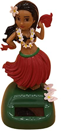 Danseuse Hawaienne Voiture Solaire, Décor De Tableau De Bord Drôle | Figurine Oscillante Hawaii Girl Car Decor, Poupée Miniature