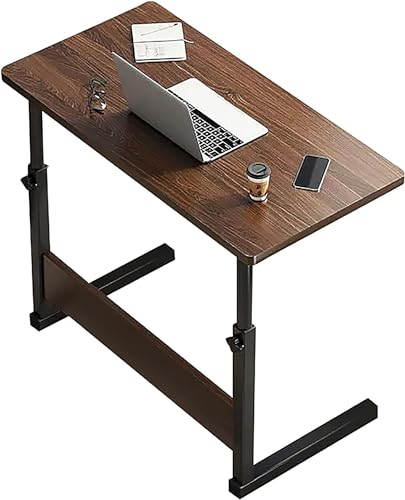 Betttisch Höhenverstellbar, Sofa/Bett Beistelltisch Tragbarer Schreibtisch mit Rädern Überbetttisch Laptopwagen, für Schlafzimmer, Wohnzimmer, Büro (Color : A, Size : 40 * 60cm)