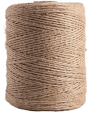 IkErna Natürliches Jutegarn, Hanfseil, Länge 400 Meter, Durchmesser 1,2–3,5 Mm, Für Geschenke, Diy-Bastelarbeiten, Dekoration Und Gartenarbeit/Diameter 3.5Mm