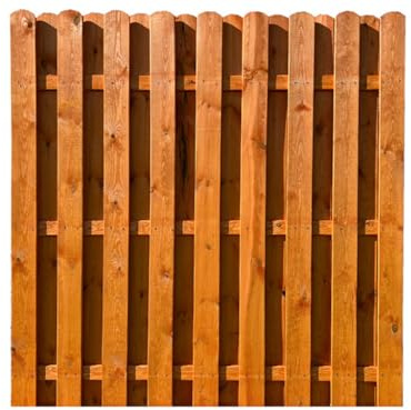 Woodtex Sichtschutzzaun Gartenzaun Bretterzaun Gartenholz Kiefer|180x180x4cm|Bretter12x120mm|honigfarben lasiert|gehobelt gerundete Köpfe|ideal für Garten und Terrassen