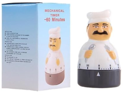 Mechanical Kitchen Timer, 60 Minutes Kitchen Timers, Waterproof Manual Countdown Wind up Timer for Eggs, Pasta, Cooking