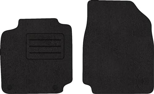 Fußmatten Velours Autoteppich passend für Nissan MICRA K12 vorne schwarz