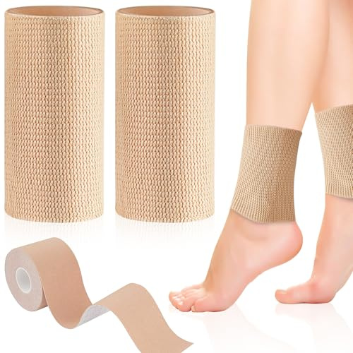 JNZLT 3 Stück Knöchelschutz, Knöchelriemen, Eiskunstlauf Achillessehne Bandage Gel Pads für Knöchel Ankle Guard Skaten Reiten Stiefel Knöchelbandage