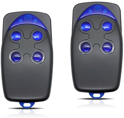 433MHz Telecommande Portail Compatible avec FLO4-RS, 4 Canaux télécommande Porte de Garage pour FLO4,Lot de 2 Porte de Garage Distance de Transmission de 50 à 150 M