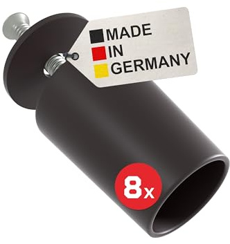 Bauheld - Stopper per avvolgibili, 27mm [8 pezzi] - Realizzati in Germania - Paracolpi in robusto plastica - Stopper d'arresto per avvolgibili con viti - Adatti per ante di avvolgibili a lamelle