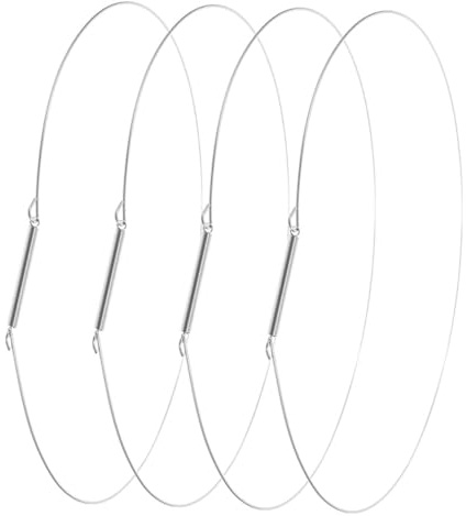 Waschmaschinen Dichtungsring 4 Stück aus Stahl, 32 Cm | Federdraht Ausführung, Silberfarbene Befestigung für Türmanschette, Geräuscharm