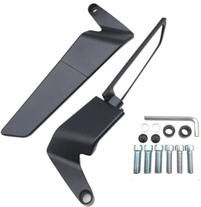 Specchietti Moto Manubrio,Rotabile E Regolabile Specchietti Moto Pieghevoli Adatto Per E Scooter, Design Aerodinamico In Alluminio, Compatibile Con Scooter E Naked Bike