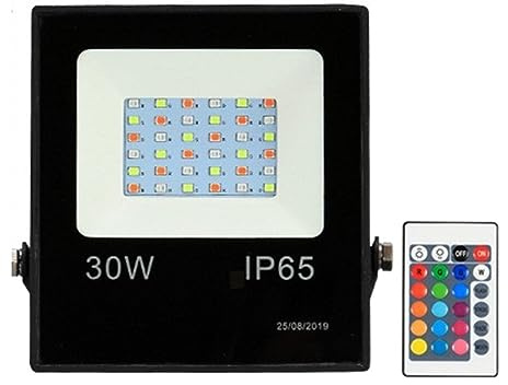 Proiettore A LED 10W 30W 50W RGB 16 Colori Faretto A Led Con Telecomando Riflettore Impermeabile For Esterni Luce Da Giardino(30W)