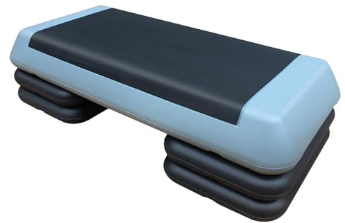 GYMFLEX Aerobic Stepper für Fitness und Training, 76x35cm Steppbrett Höhenverstellbar, Step-Plattform-Trainer Rutschfest für Zuhause