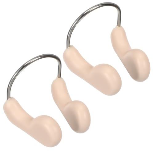 OFFIGAM 2 Piezas Pinzas de Nariz para Natación Adultos Unidades Clip Reutilizable de TPR Nasal para Entrenamiento Piscina Cómodo y Seguro para Mejorar Respiración