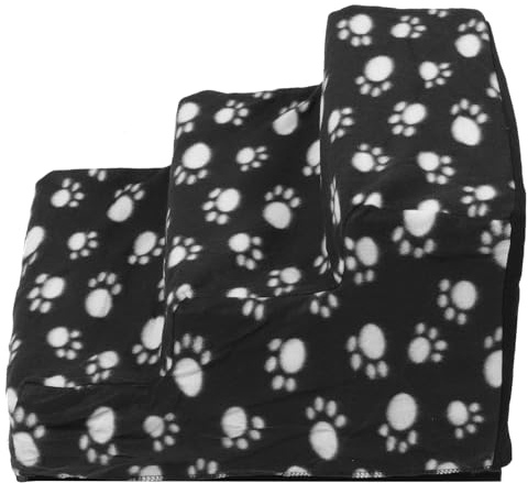 Ciieeo Hundetreppe und Katzentreppe aus Robustem Material rutschfest Mittelgroß für Kleine Hunde Welpen und Katzen Haustierleiter für Sofa Bett und Auto