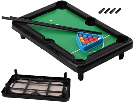 Billard Mini Spielzeug Kinder | Komplettset Lustiges Miniatur Spiel für Familien | Freizeitaktivität Caardo mit unserem Mini-Bisa Party Unterhaltung Kinder