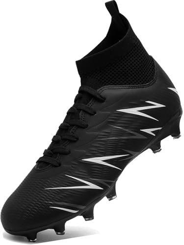 situkeke Chaussures de Football Hommes Crampons Enfant Spike Chaussure de Foot Garçon High Top Adolescents Chaussures de Sport Athlétisme Compétition