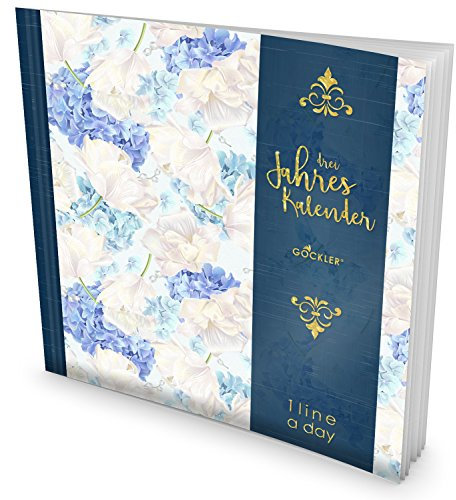 GOCKLER® 3 Jahres Kalender: 190+ Seiten Journal für 3 Jahre || Glänzendes Softcover || Ideal als Tagebuch, Terminplaner, Notizkalender oder Tagesplaner || DesignArt.: Light Blue