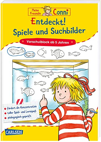 Conni Gelbe Reihe (Beschäftigungsbuch): Entdeckt! Spiele und Suchbilder: Rätselblock zum Spielen, Knobeln und Ausmalen