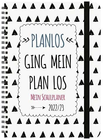 Schülerkalender Planlos 2022/2023: mit 12-monat.-Kalendarium von August 2022 bis Juli 2023. Pro Woche 2 Seiten mit viel Platz für Notizen. Format 14,8 x 21 cm