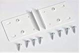 White Kitchen Cupboard DOOR HINGE REPAIR KIT Includes 10 Plates and Fixing Screws