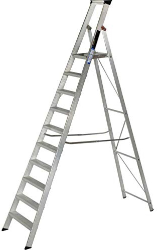 Aluminium Step ladders Industrial Platform Steps BS2037 Class 1 Youngman Ladder (10 Tread)