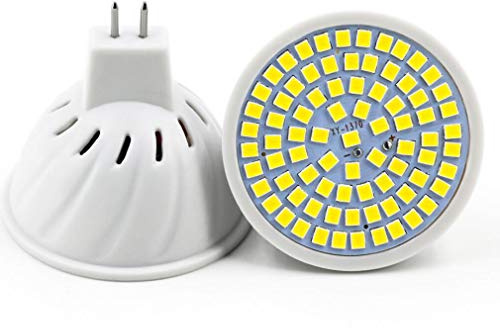 Lxcom Lighting MR16 LED Bulb 8W G5.3 Light Bulbs Equivalent 80 LEDs 80W Halogen Bulbs 6000K Daylight White Spot Lights MR16 Base for Recessed Down Track Lighting Fixture, Non-Dimmable, AC110V,8 Pack
