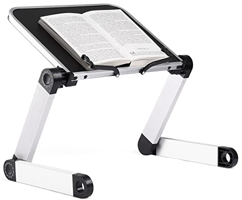 OYEFLY Support pour livre réglable en hauteur et en angle Support ergonomique pour livres épais et livres de musique Pliable (Noir)