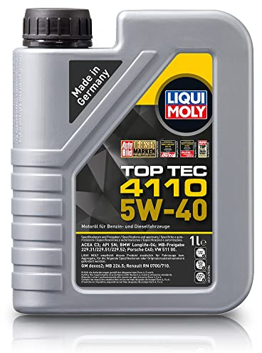 LIQUI MOLY Top Tec 4110 5W-40 | 1 L | Synthesetechnologie Motoröl | Art.-Nr.: 21478