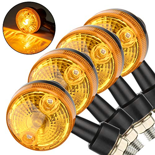 OFZVEO GN125 Set di 4 frecce alogene impermeabili universali per moto 12 V, Scooter, Quad, Cruiser, Off Road