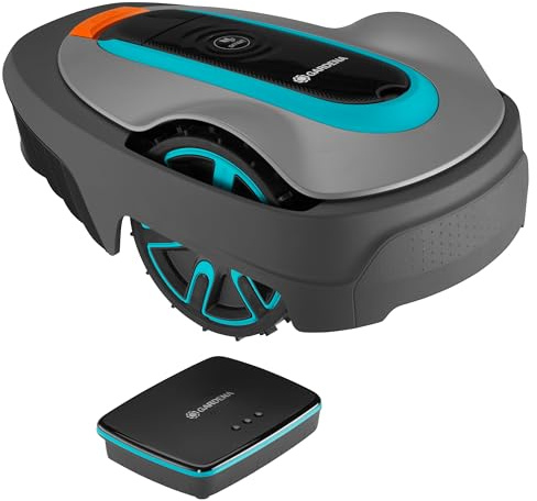 Gardena Robot cortacésped Smart SILENO City 600 m²: tecnología Lona AI, Control con aplicación, SensorControl, para Pendientes máx. 35 por ciento, Incl. Pasarela Inteligente, versión ES (19603-74)