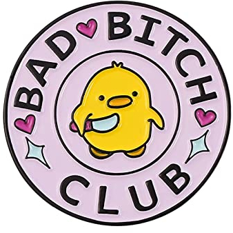 Broche en émail en forme de canard avec couteau - Accessoire de bricolage, taille unique, Métal, Sans pierre précieuse